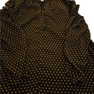CeCe Black and White Polka Dot Blouse